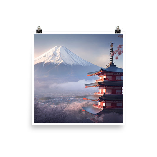 Japan temple & fujii