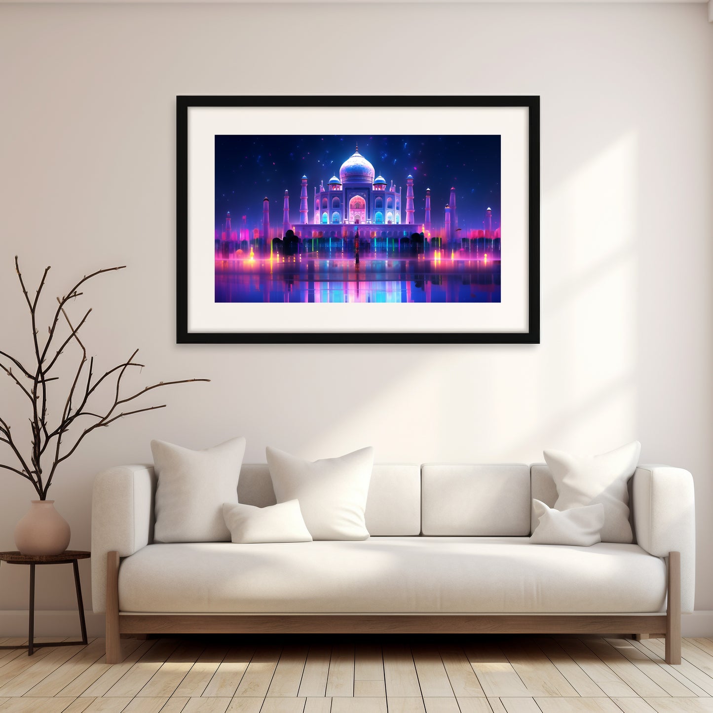Affiche du Taj Mahal Coloré